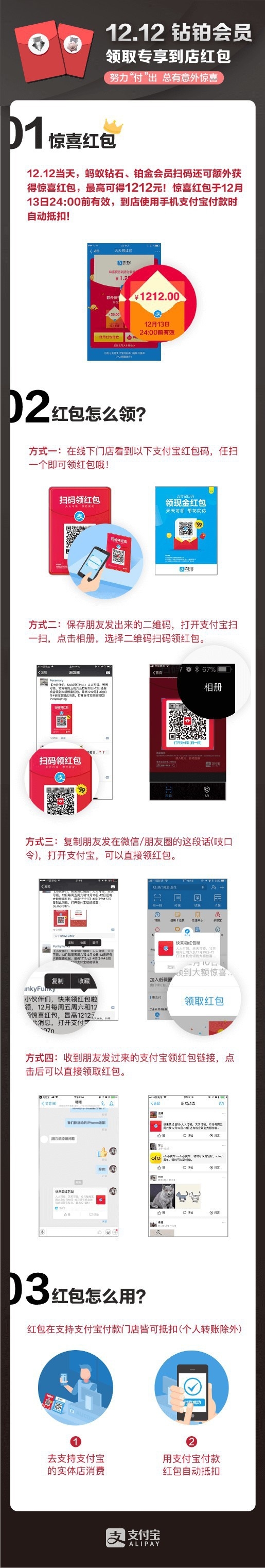 马云给支付宝钻石、铂金会员发红包：人人有份 最高1212元